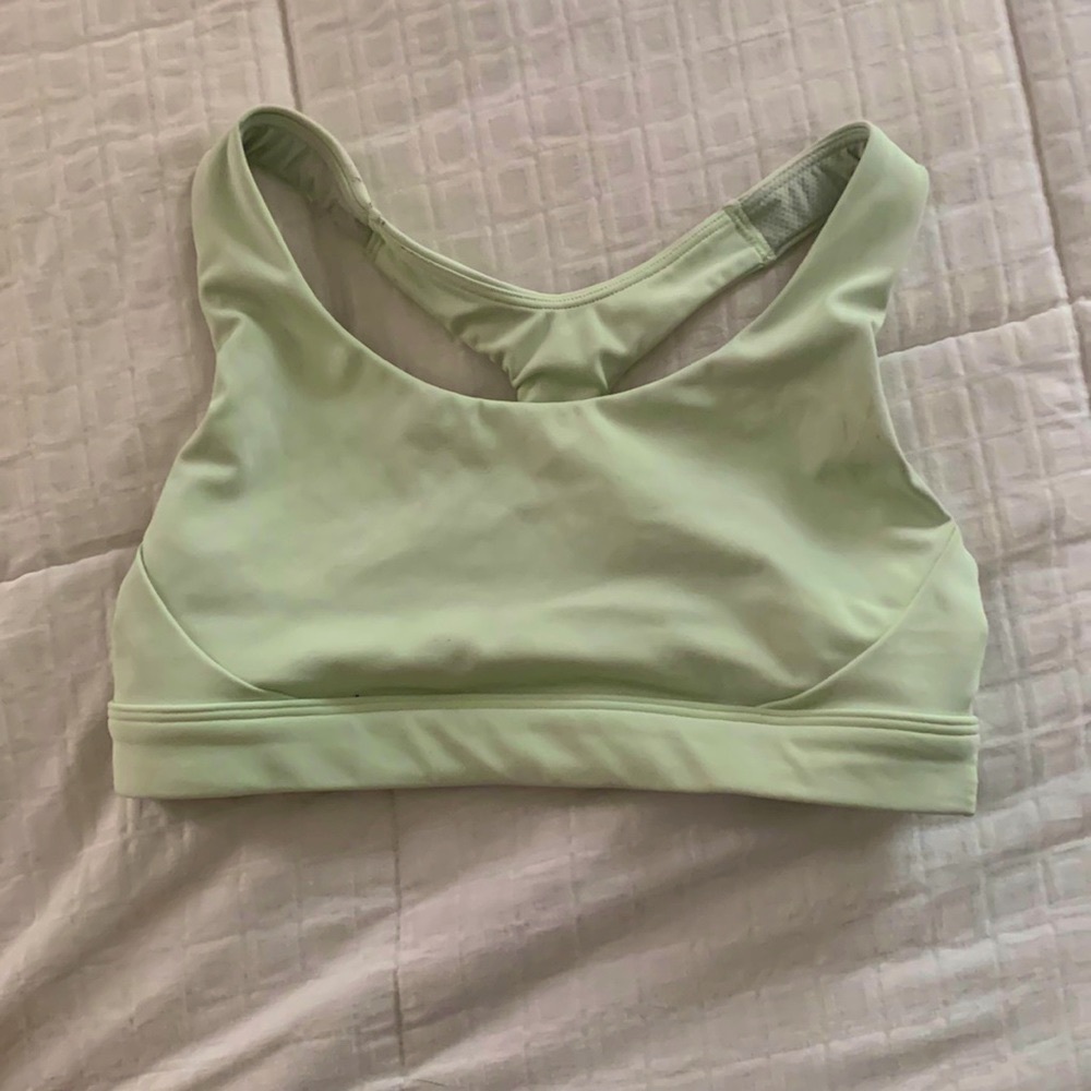 Lime green athleta sports bra